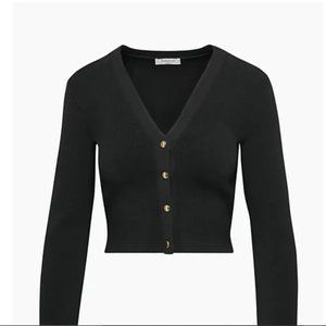 Aritzia Babaton Wembley Sculpt Knit Cardigan - Black size S NWOT